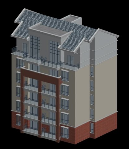 city residential garden villa office building design - 445 3D Model .c4d .max .obj .3ds .fbx .stl .blend 