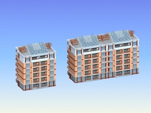 city residential garden villa office building design - 449 3D 모델