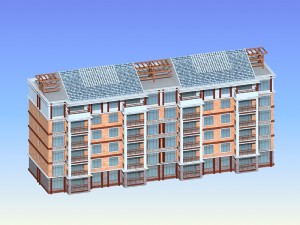 city residential garden villa office building design - 451 Modello 3D