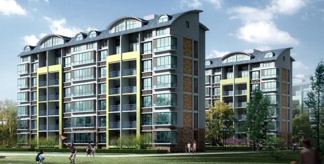 city residential garden villa office building design - 453 3D मॉडल .c4d .max .obj .3ds .fbx .stl .blend 