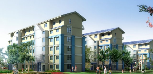 city residential garden villa office building design - 455 3D Model .c4d .max .obj .3ds .fbx .stl .blend