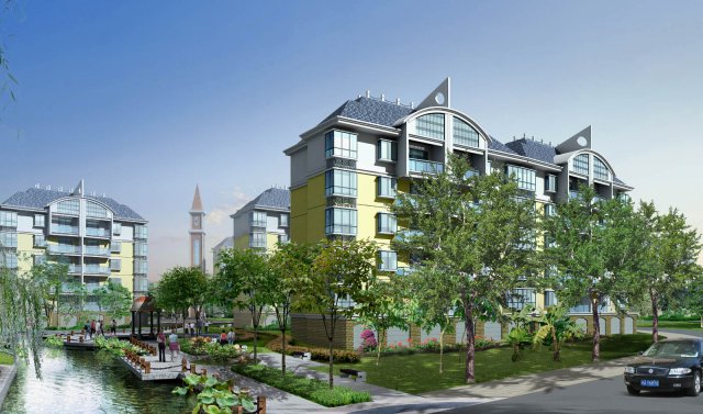 city residential garden villa office building design - 457 3D 모델 .c4d .max .obj .3ds .fbx .stl .blend 