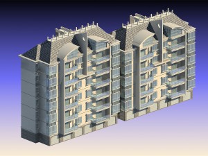 city residential garden villa office building design - 461 3D Модель