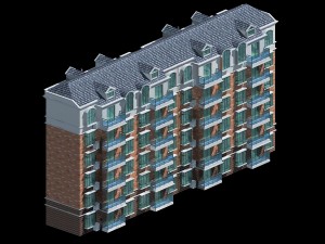 city residential garden villa office building design - 462 3D Model