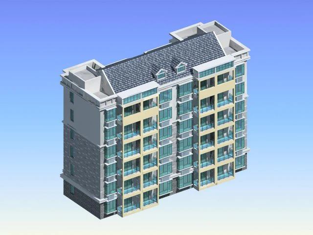 city residential garden villa office building design - 463 3D Model .c4d .max .obj .3ds .fbx .stl .blend 