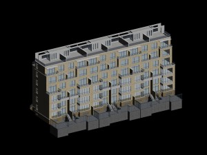 city residential garden villa office building design - 468 3D Model