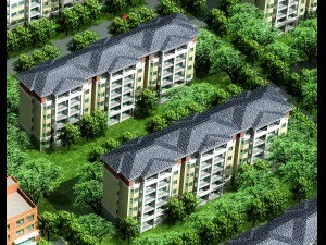 city residential garden villa office building design - 472 3D Model