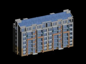 şehir konut bah&ccedil;e villa ofis binası tasarımı - 473 3D Model