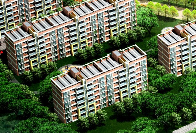 city residential garden villa office building design - 474 3D 모델 .c4d .max .obj .3ds .fbx .stl .blend 
