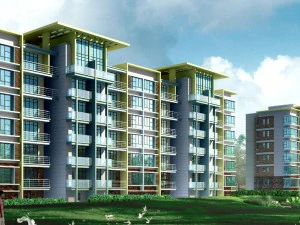 projeto de edif&iacute;cio de escrit&oacute;rios de vila de jardim residencial de cidade - 475 Modelo 3D