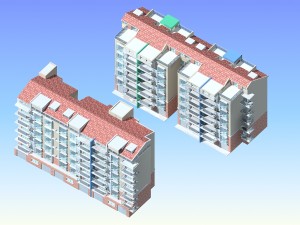 city residential garden villa office building design - 477 3D Модель
