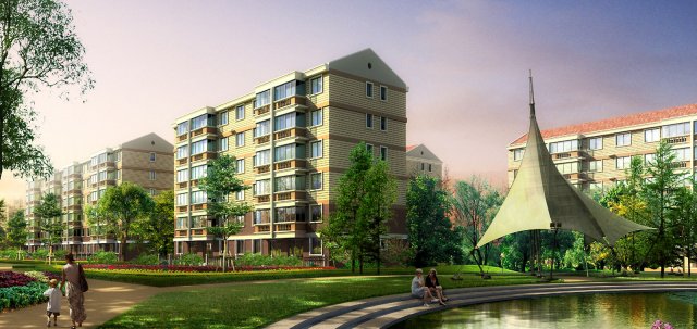 city residential garden villa office building design - 478 3D 模型 .c4d .max .obj .3ds .fbx .stl .blend 