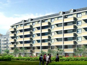 projeto de edifício de escritórios de vila de jardim residencial de cidade - 480 Modelo 3D