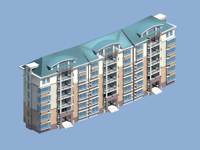 city residential garden villa office building design - 485 3D Model .c4d .max .obj .3ds .fbx .stl .blend 
