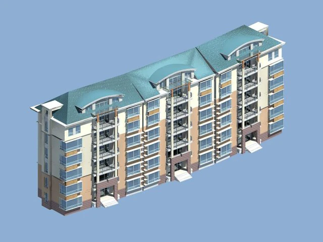 city residential garden villa office building design - 485 3D Model .c4d .max .obj .3ds .fbx .stl .blend 