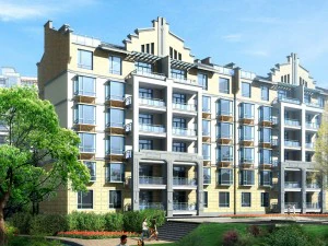 progettazione di un edificio per uffici in una villa residenziale con giardino in citt&agrave; - 489 Modello 3D