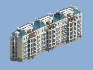 city residential garden villa office building design - 490 3D Model