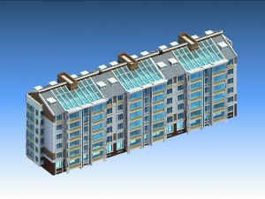 city residential garden villa office building design - 495 Model 3D