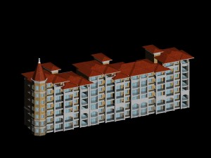 city residential garden villa office building design - 496 Model 3D