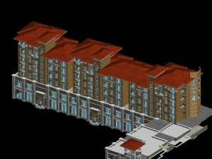 city residential garden villa office building design - 497 3D Model