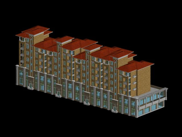 city residential garden villa office building design - 498 3D Model .c4d .max .obj .3ds .fbx .stl .blend