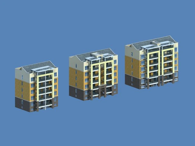 city residential garden villa office building design - 509 3D Model .c4d .max .obj .3ds .fbx .stl .blend