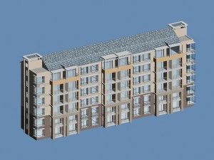 Проект городского жилого сада, виллы, офисного здания - 511 3D Модель