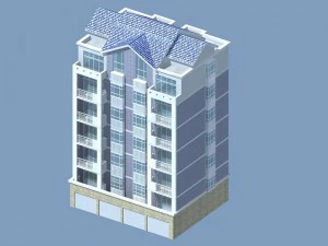 desain gedung perkantoran villa taman perumahan kota - 518 Model 3D
