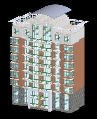 city residential garden villa office building design - 519 3D Model .c4d .max .obj .3ds .fbx .stl .blend 
