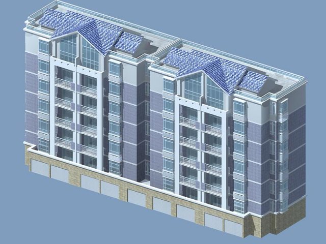 city residential garden villa office building design - 520 3D Model .c4d .max .obj .3ds .fbx .stl .blend 