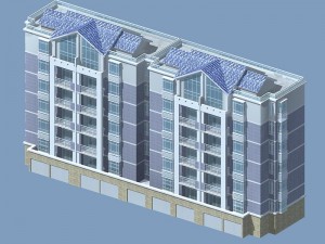 city residential garden villa office building design - 520 Model 3D