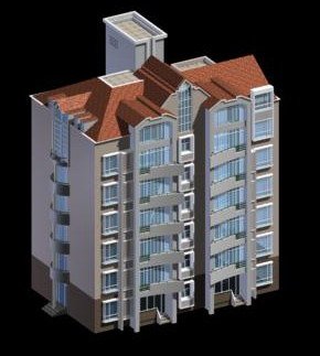 city residential garden villa office building design - 524 3D Model .c4d .max .obj .3ds .fbx .stl .blend 