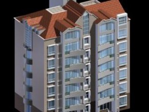 city residential garden villa office building design - 524 3D 모델