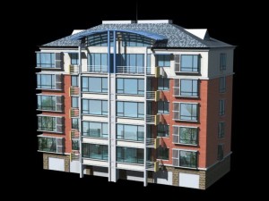 city residential garden villa office building design - 525 3D Model