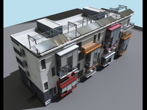 city residential garden villa office building design - 530 3D Model