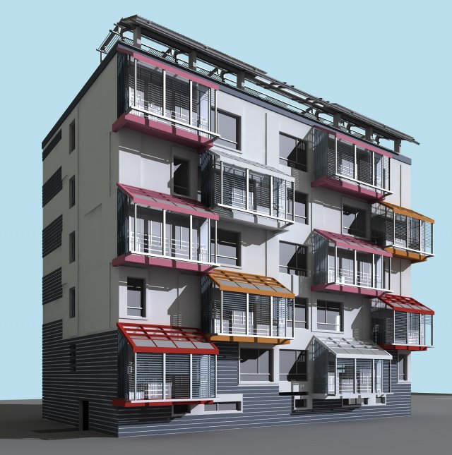 city residential garden villa office building design - 532 3Dモデル .c4d .max .obj .3ds .fbx .stl .blend 