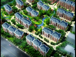city residential garden villa office building design - 532 Model 3D