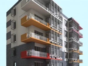 city residential garden villa office building design - 532 3D Model