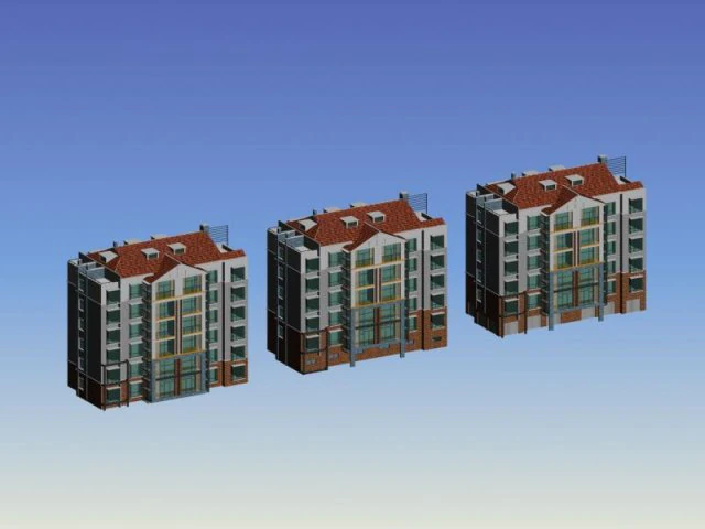 city residential garden villa office building design - 541 3D Model .c4d .max .obj .3ds .fbx .stl .blend 
