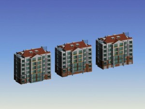 city residential garden villa office building design - 541 3D 모델