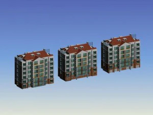 city residential garden villa office building design - 541 3D Model