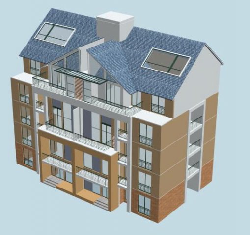 city residential garden villa office building design - 545 3D Model .c4d .max .obj .3ds .fbx .stl .blend 