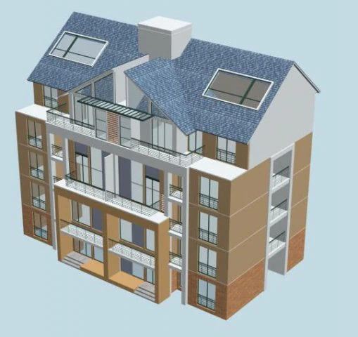 city residential garden villa office building design - 545 3D Model .c4d .max .obj .3ds .fbx .stl .blend 