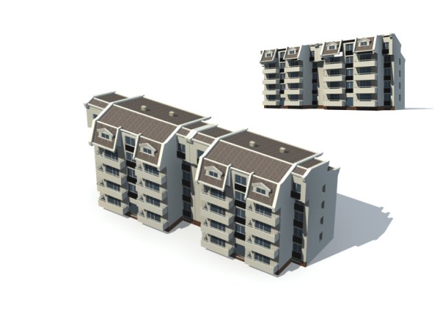 city residential garden villa office building design - 546 3Dモデル .c4d .max .obj .3ds .fbx .stl .blend 
