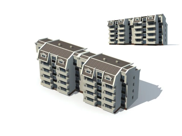 city residential garden villa office building design - 546 3D Model .c4d .max .obj .3ds .fbx .stl .blend