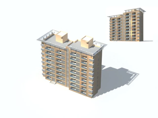 city residential garden villa office building design - 553 3D Model .c4d .max .obj .3ds .fbx .stl .blend 