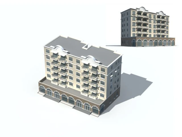 city residential garden villa office building design - 556 3D Model .c4d .max .obj .3ds .fbx .stl .blend 