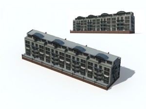 city residential garden villa office building design - 562 3D Model