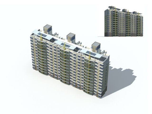 city residential garden villa office building design - 563 3D Model .c4d .max .obj .3ds .fbx .stl .blend 