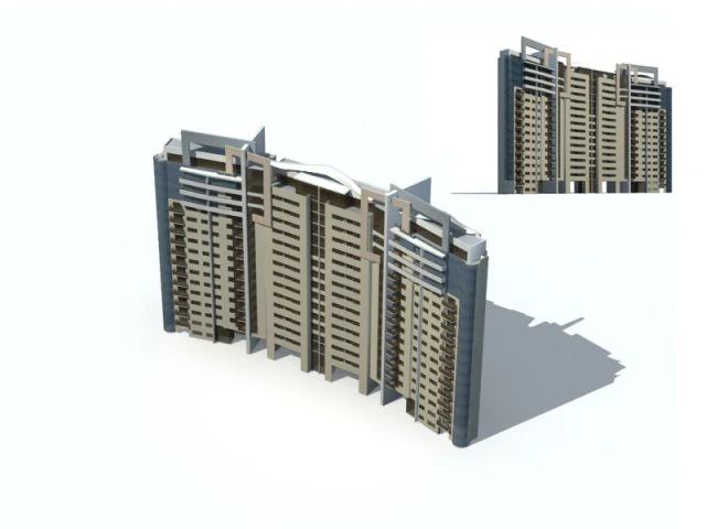 city residential garden villa office building design - 564 3D Model .c4d .max .obj .3ds .fbx .stl .blend 
